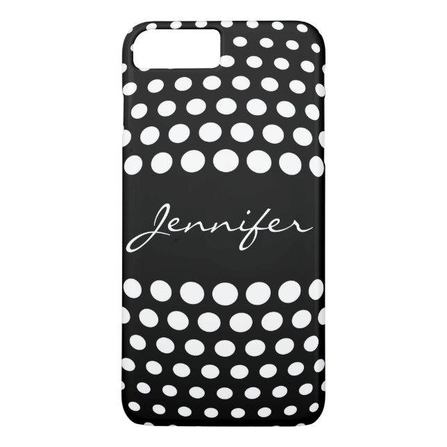 Coques Case-Mate iPhone Élégant Motif Pois blanc (Dos)