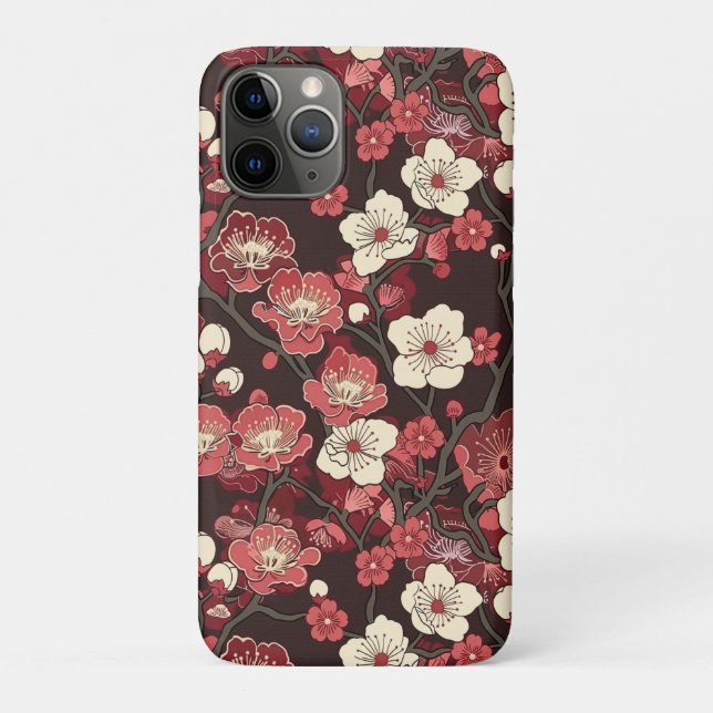 Coques Case-Mate iPhone Élégant Motif sans couture en fleur de cerisier (1 (Dos)