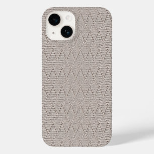 Coque Case-Mate iPhone Élégant motif tricot diamant faux crème pâle