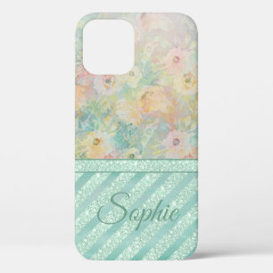 Case-Mate iPhone Case Elégant nom de Parties scintillant Aquarelle Flora