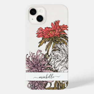 Coque Case-Mate iPhone Élégant nom de script floral Vintage