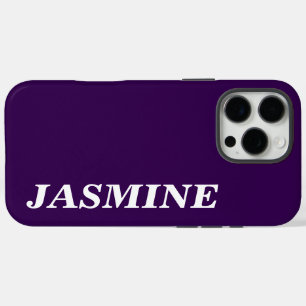 COQUE iPhone 16 PRO MAX ÉLÉGANT NOM PERSONNALISÉ COULEUR VIOLET UNIE MODER