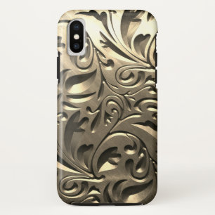 Case-Mate iPhone Case Elégant or en métal gravé look abstrait