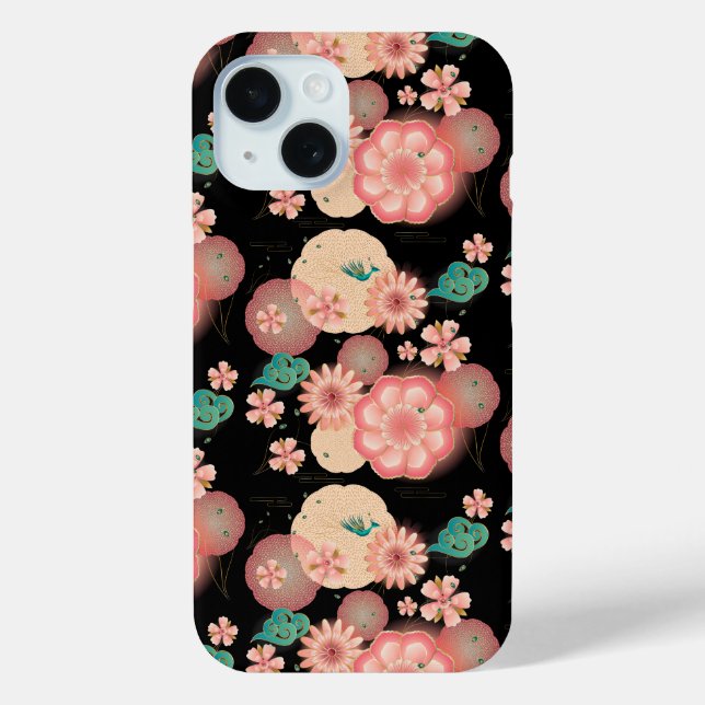 Coques Case-Mate iPhone Élégant ornement Floral Poche de printemps Jardin  (Verso)