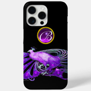 COQUE Case-Mate iPhone ÉLÉGANT PAPIER EN PURPLE, MONOGRAMME AMÉTHYSTE