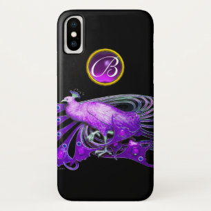 Case-Mate iPhone CASE ÉLÉGANT PAPIER EN PURPLE, MONOGRAMME AMÉTHYSTE