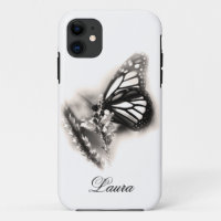 Élégant Papillon personnalisé noir et blanc