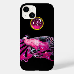 COQUE Case-Mate iPhone ÉLÉGANT PÂQUE EN FUCHSIE ROSE, MONOGRAMME AMÉTHYST
