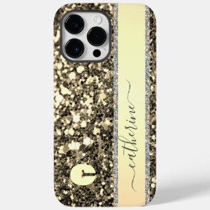 Coque Case-Mate iPhone Elégant Parties scintillant gris tendance Monogram