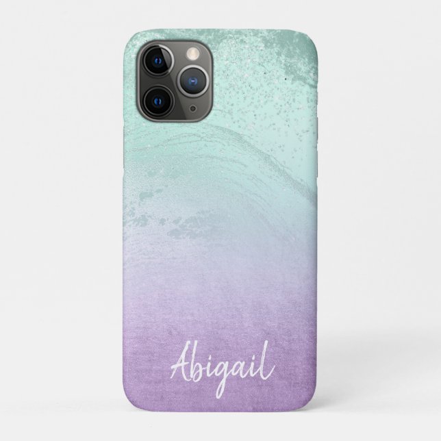 Coques Case-Mate iPhone Élégant parties scintillant moderne sombre violet  (Dos)