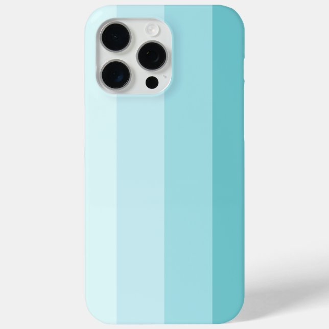 Coques Case-Mate iPhone Élégant Pastel Blue Gradient Bleu Bandes Verticale (Verso)