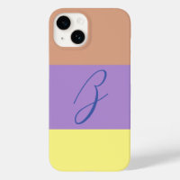 Élégant Pastel Colorblock Monogramme Lettre initia