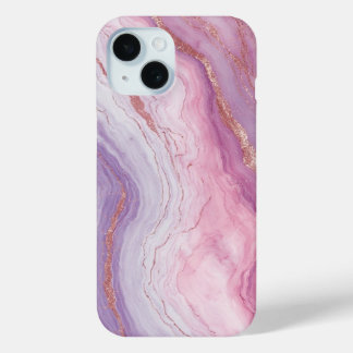 Coque Case-Mate iPhone Élégant Pastel Marbre & Rose Parties scintillant o