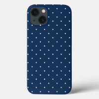 élégant petit bleu marine blanc pois motif
