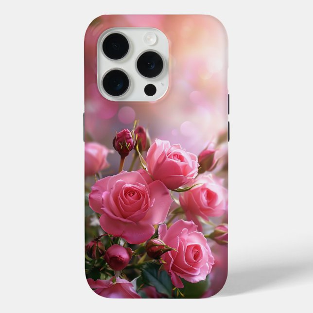 Coques Case-Mate iPhone Elegant Pink Roses Phone Case (Verso)