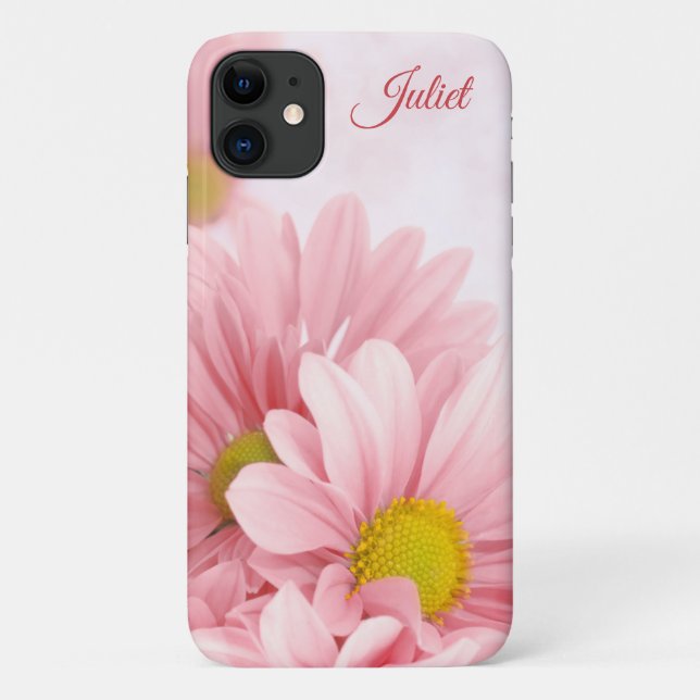 Coques Case-Mate iPhone Élégant pois rose pâle et doux (Dos)