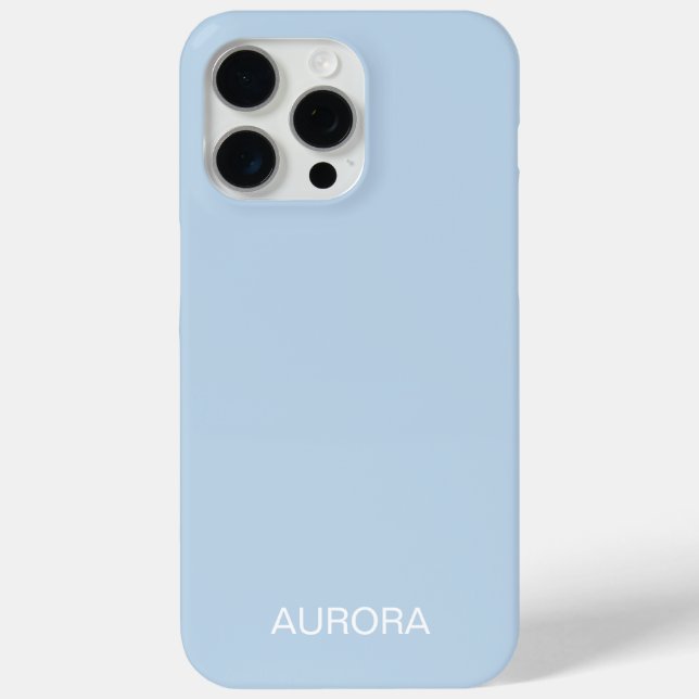 Coques Case-Mate iPhone Élégant Poudre Bleu Nom personnalisé - (Verso)