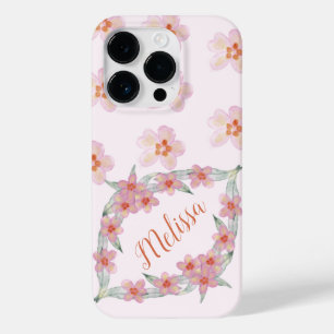 Coque Case-Mate iPhone Elégant Purple Aquarelle Fleurs Personnaliser le n