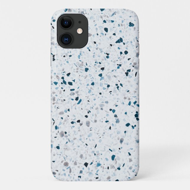 Coques Case-Mate iPhone Élégant rétro gris gris bleu vert Turquoise (Dos)