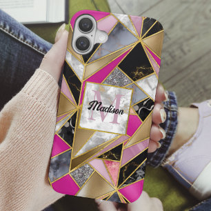 Coque Pour iPhone 16 Élégant rose abstrait