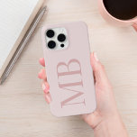 Coque Case-Mate iPhone Élégant Rose Dusty minimaliste Monogramme initial<br><div class="desc">Élégant Rose Dusty minimaliste initial coque iphone Monogramme</div>