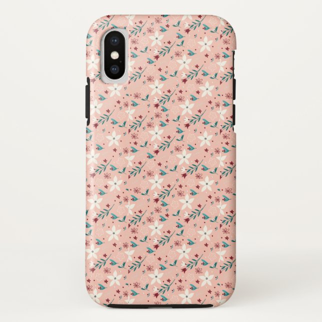 Coques Case-Mate iPhone Élégant rose froral (Dos)