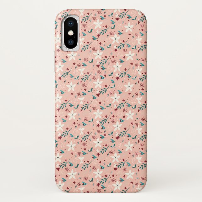 Coques Case-Mate iPhone Élégant rose froral (Dos)