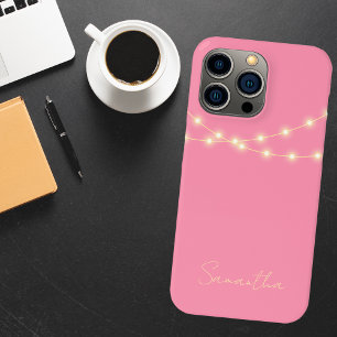 Coque Case-Mate iPhone Élégant Rose mignon Moderne Monogramme