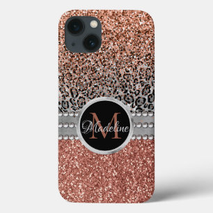 Case-Mate iPhone Case Élégant Rose  or Parties scintillant Leopard Mon