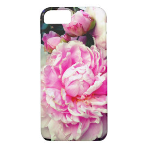 Coque Case-Mate iPhone Elégant rose peony blanc floral jardin photo