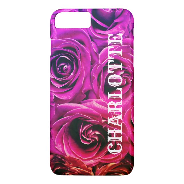 Coques Case-Mate iPhone Élégant rose Rose Nom Modèle (Dos)