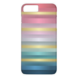 Coque Case-Mate Pour iPhone Elégant rose Turquoise Gold Stripes