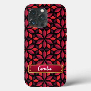Case-Mate iPhone Case Élégant rouge floral Motif sans joint