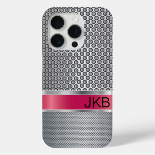 Coque Case-Mate iPhone Elégant Ruby Rouge et Faux Silver Metal