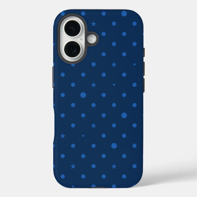 Coques Case-Mate iPhone Élégant Rustique Étoiles Bleues & Noires (Verso)
