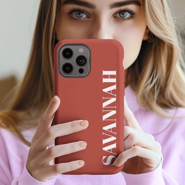 Coques Case-Mate iPhone Élégant rustique nom personnalisé simple  (Créateur téléchargé)