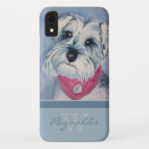Case-Mate iPhone Case Elégant Schnauzer moderne w Monogramme Nom