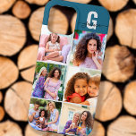 Case-Mate iPhone Case Élégant Script Monogramme 6 Photo bleu et gris<br><div class="desc">Elégante et féminine, coque iphone personnalisée en bleu et gris, avec 6 de vos photos préférées ainsi que votre monogramme. Ce joli design a une initiale audacieuse avec une typographie manuscrite de script pour votre nom. Le modèle photo est configuré pour ajouter 6 images qui sont affichées au format carré...</div>