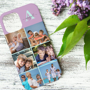 Case-Mate iPhone Case Élégant Script Monogramme 6 Photo Lilas et Menthe