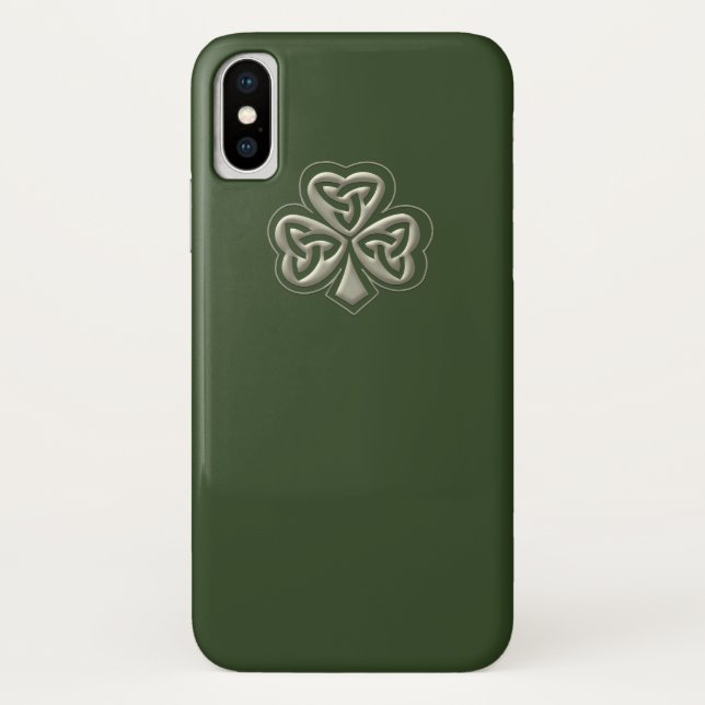 Coques Case-Mate iPhone Elégant shamrock irlandais à la mode (Dos)