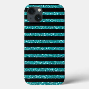 iPhone 13 Case Elegant Stripes on Black Decor