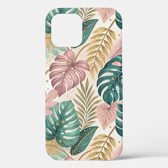 Coques Case-Mate iPhone Elegant Tropical Monsteras Boho (Verso)