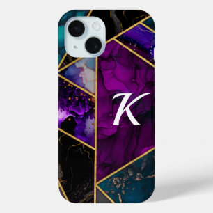 Coque Case-Mate iPhone Elégant turquoise violet parties scintillant girly