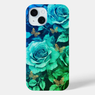 Coque Case-Mate iPhone Élégant Vintage Fairytale Roses et papillons