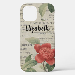 Case-Mate iPhone Case Élégant Vintage Floral rouge