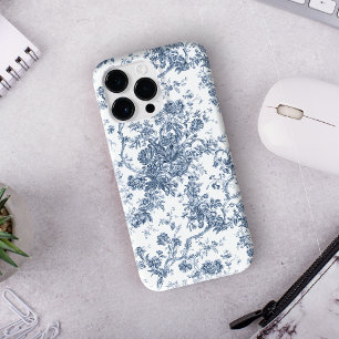 Case-Mate iPhone Case Élégant Vintage Français gravé Floral Toile-Blue