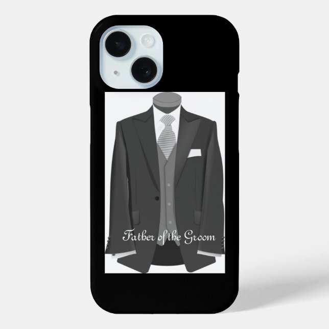 Coques Case-Mate iPhone Elegant Wedding Tuxedo Suit Father of the Groom (Verso)