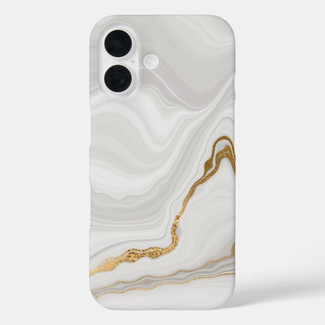 Coques Case-Mate iPhone Elegant White And Gold Marble (Verso)