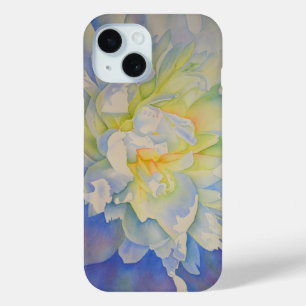 Coque Case-Mate iPhone Elégante aquarelle fleurie de pivoine blanche