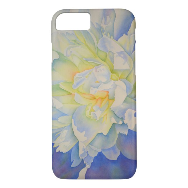 Coques Case-Mate iPhone Elégante aquarelle fleurie de pivoine blanche (Dos)